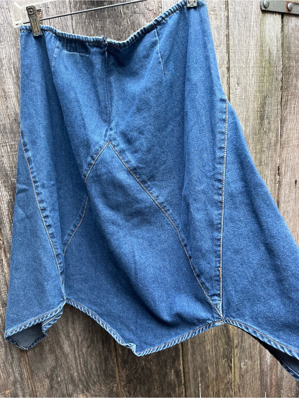 VENUS Blue Denim Asymmetrical Skirt - Picture 2 of 5